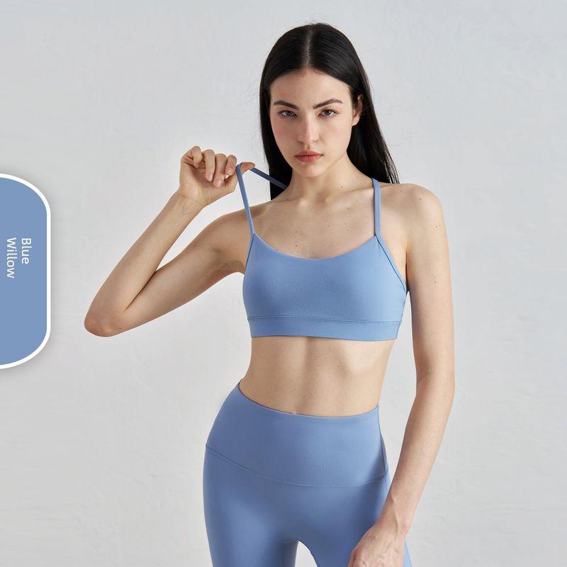 2025 Spring and Summer New Sexy Beauty Back Sports Vest Women's Chest Pad Shockproof Push-up Yoga Intimates Workout Bra