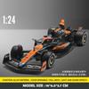 Diecast 1/24 Scale McLaren F1 MCL60 2023 Racing Car Alloy Model Collection Metal Toy Vehicle Birthday Gift for Children Boy Home Decor