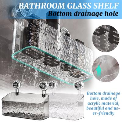 Bathroom Sink Suction Cup Rack Suction Cup Storage Box Bathroom Wall Sink Shower Room No Need To Punch