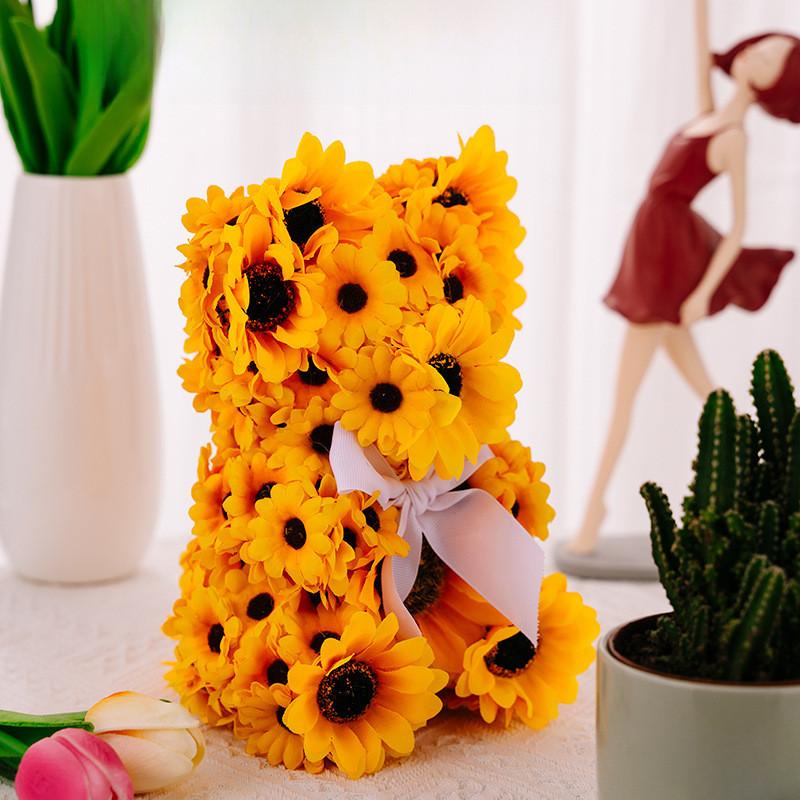 Bear Sunflower Charming Stuffed Toy Perfect For Seasonal Home Decoration And Gift Ideas