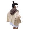 2025 New Women's Korean Style Hooded Retro Patchwork Jacket - Spring/Autumn, Loose Fit, Short, Student Workwear Style