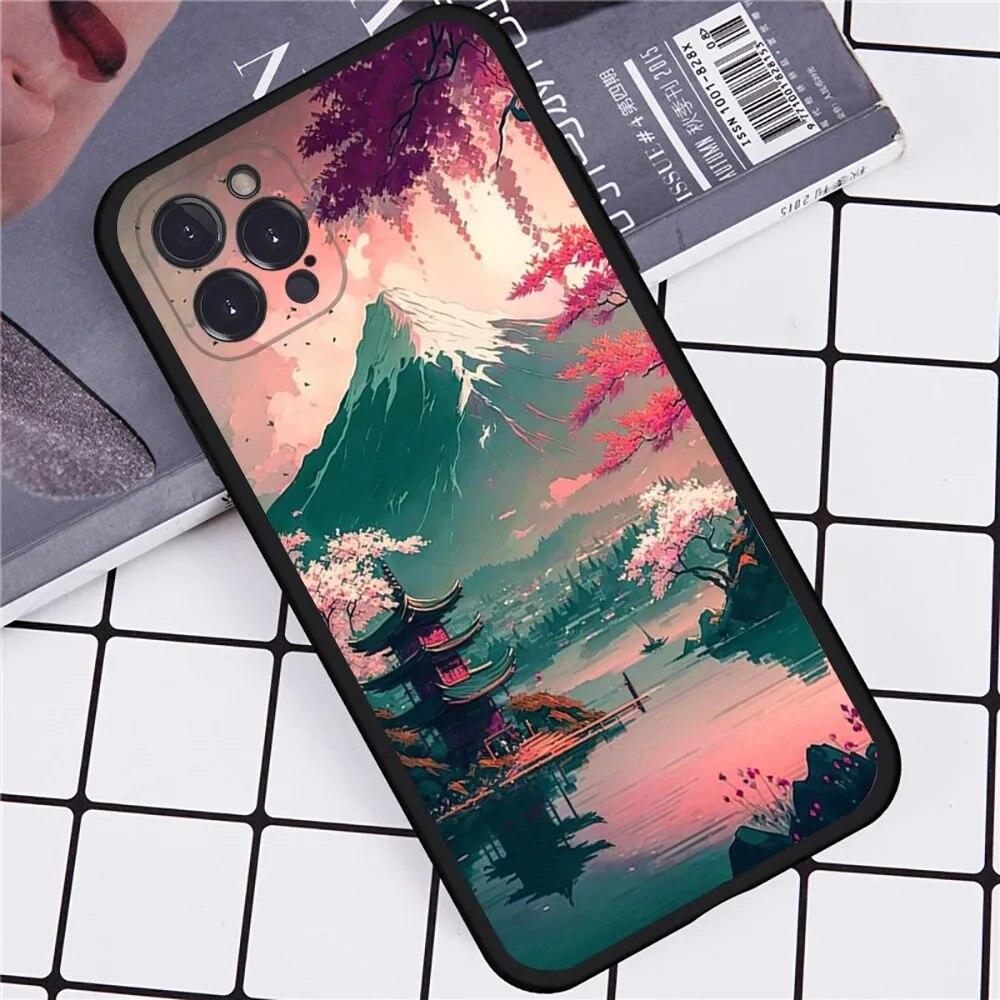 Mount Fuji Landscape Phone Case pro iPhone Samsung Galaxy Redmi Xiaomi Oppo OnePlus Note SA 7 8 9 10 11 12 13 14 20 21 22 23 53 54 Pro Max Plus Ultra