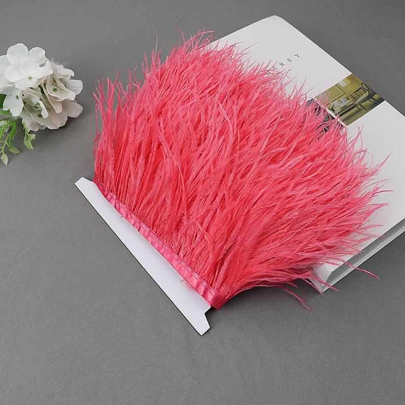 Ostrich Feather Lace Cloth Bandwidth 10-15Cm Stage Performance Clothing Decoration Accessories Lace Feather Ribbon