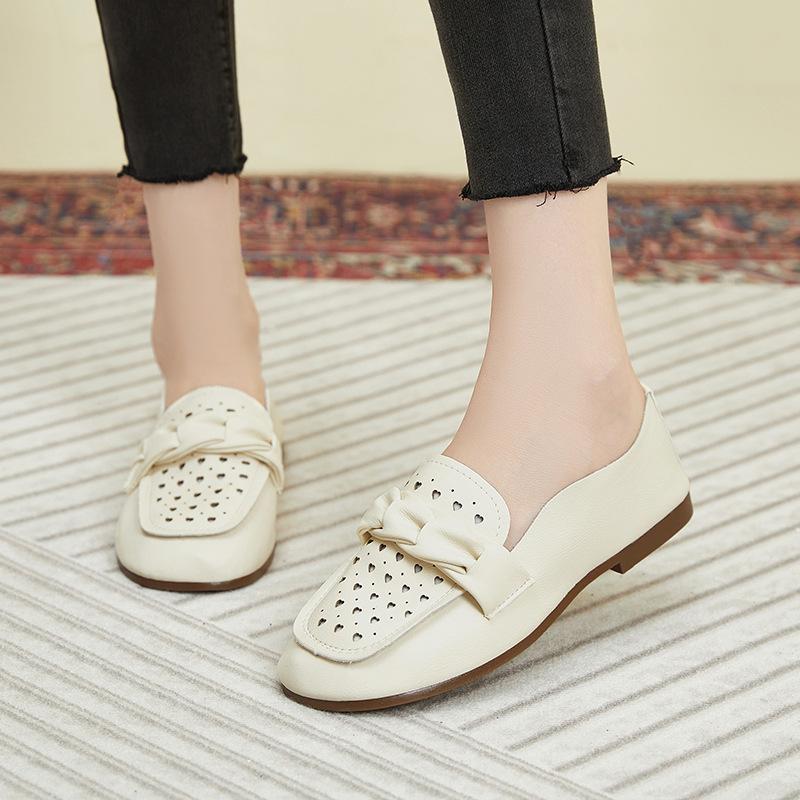 

Летние тапочки для беременных с закрытым носком, новые, дуду, для ленивых людей, с полыми мягкими подошвами для ног, на плоской подошве, повседневные, супермягкие, на низком каблуке 35