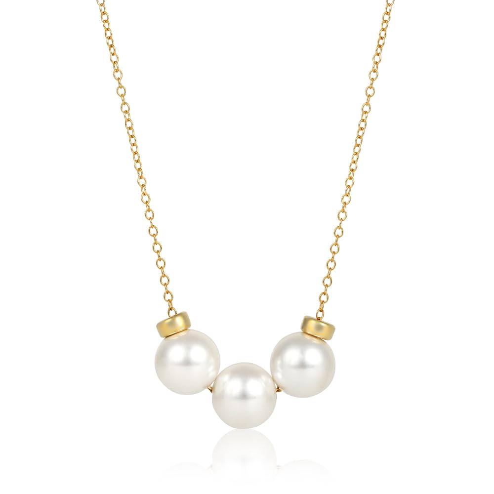 

Japanese natural shell pearl 3 14K gold slide 8 designs to choose brand production 3 [CRANES COLLECTION] necklace, pearls, pendant, finish, 14KGF, золотий