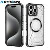 KEYSION Transparent Magnetic Case for MagSafe for iPhone 15 Pro Max 14 Plus Silicone+PC Shockproof Phone Cover for iPhone 13 Pro Max