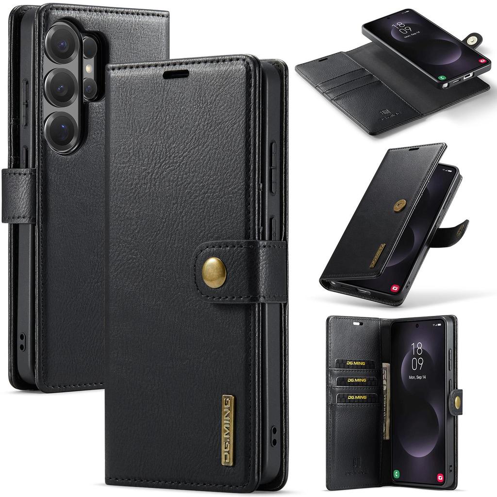 2-in-1 Removable Magnetic Flip PU Leather Case Card Wallet Holder Phone Back Cover For Samsung Galaxy S26 Ultra S25 S24 S23 S22 Plus Protector Skins