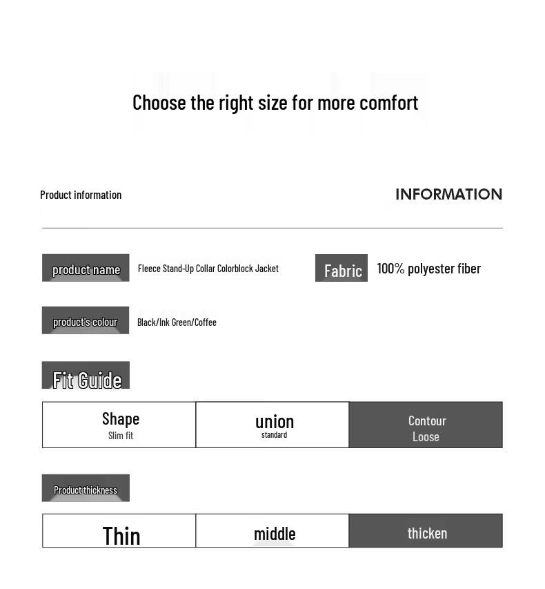 Jeanswest Men's Heavyweight Fleece Stand-Up Jacket