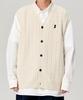 Takeasy Cable Smallakku Vest Cardigan (Ivory)