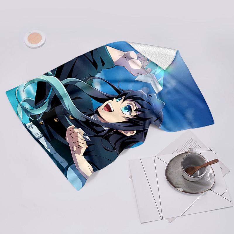 proof beach towel with Nezuko Demon Slayer Muichiro Tokito pattern - soft,absorbent,quick-drying,machine washable - perfect for swimming,camping,bathi
