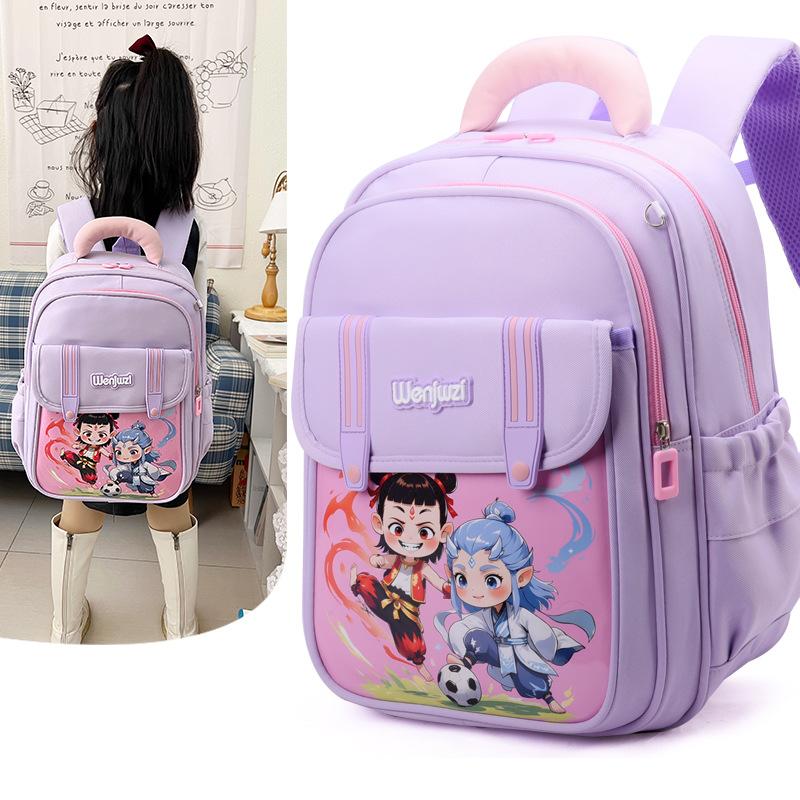 Schoolbag1011 New Elementary School Bag Female Sweet and Cute Cartoon Backpack Grades 1-1 Large Capacity Children's School Bag