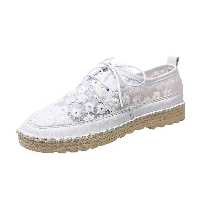 Spring Single Shoes Women's Net Yarn British Style Small Leather Shoes Trifle Soft Sole Set Foot Sandals Student Flat Sandalsnew