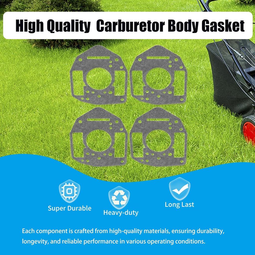 4Pcs Carburetor Body Gasket Lawn Mower Carburetor Bowl Gasket Replace Compatible with Briggs and Stratton 692077 805541 Grey