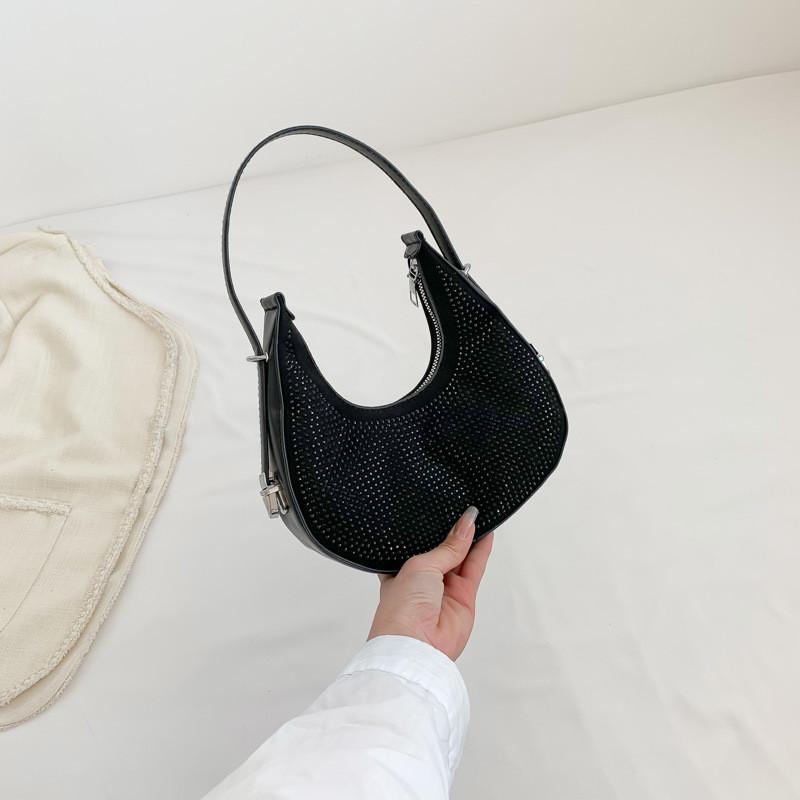 Chic Silver Crescent Bag For Women Featuring Soft Pu Material And Sleek Street Style Ideal For Daily Outfits