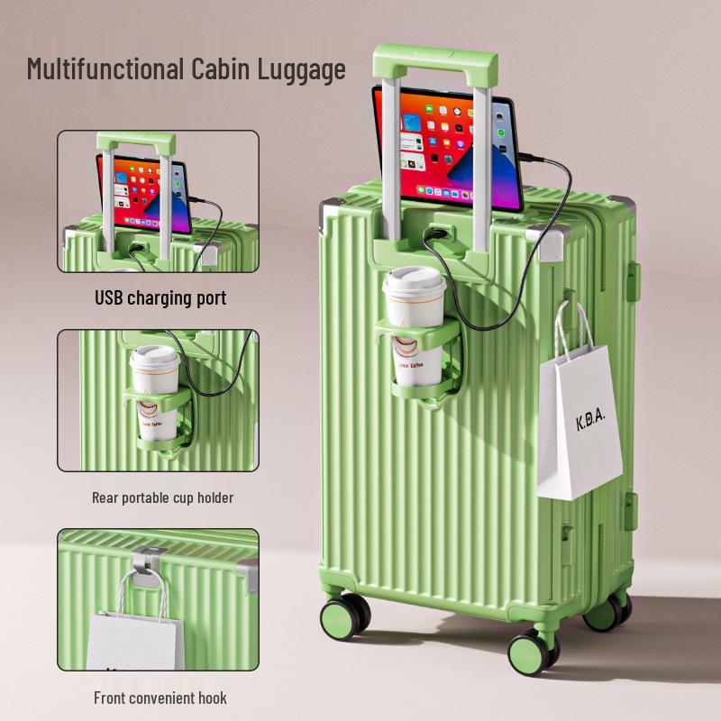 2025 Multifunctional Trolley Suitcase: Durable Japanese Design for Men, Women & Students with Leather Finish & Combo Lock