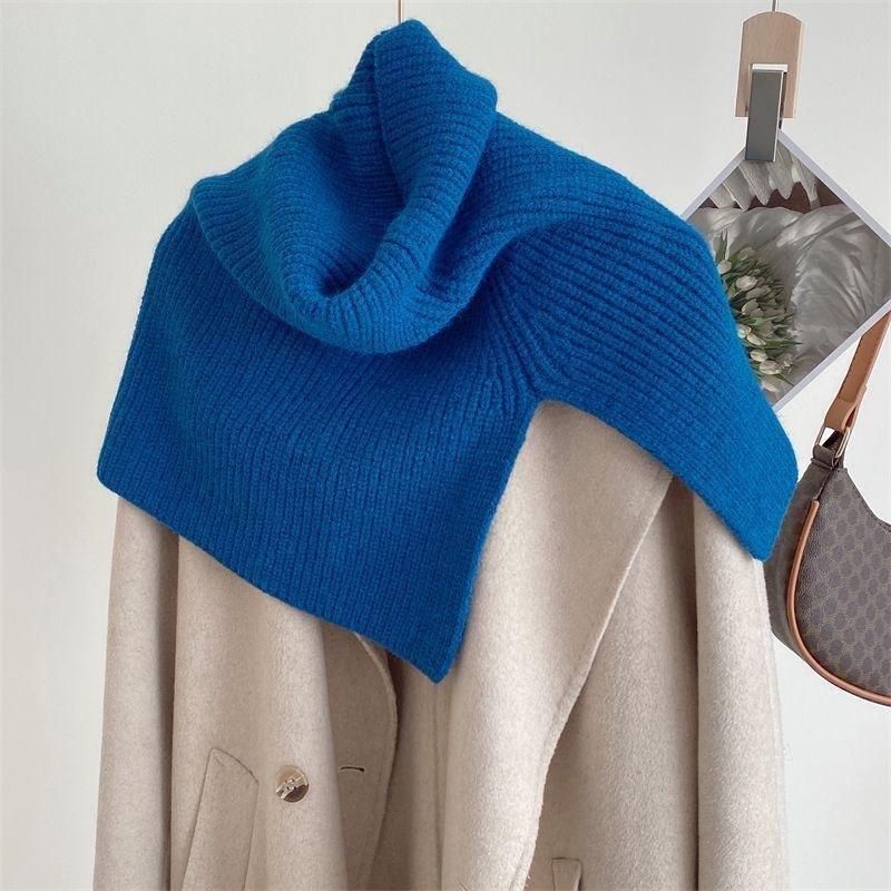 Winter New Style Woolen Pullover Neck Scarf for Women Korean Style Warm Fake Collar Knitted Versatile Neck Protector