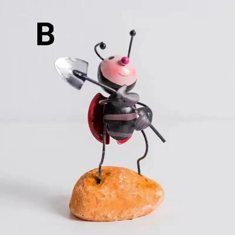 

1 шт. Маленькая божья коровка Креативный отдел Исцеляющие маленькие украшения Гостиная Компьютерный рабочий стол Современное украшение для дома и сада B