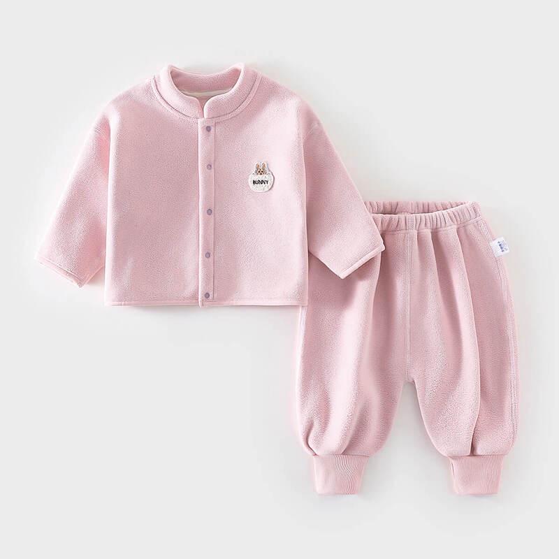 Duo Xi Lu Ka Baby Girl s Coral Fleece Two-Piece Set 100