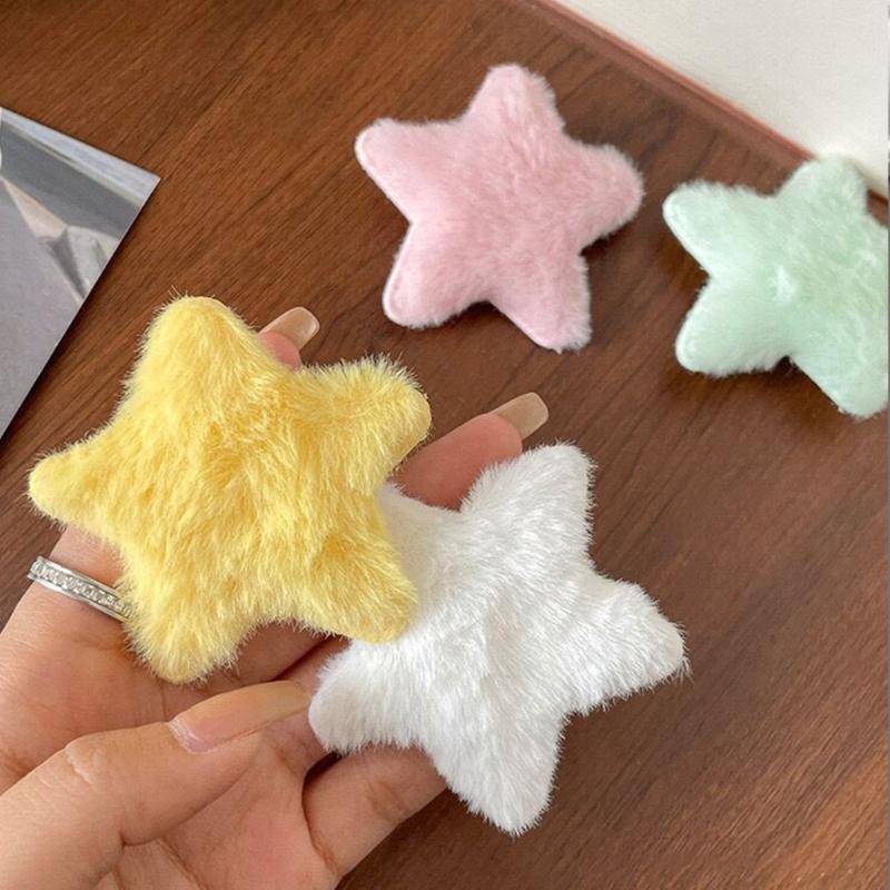 2 Pcs Bride Furry Hair Clip Sweet Girls Star Hairpin Women Girls Kids Headress