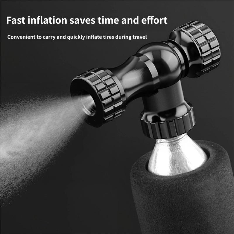 Bicycles CO2 Inflator Head Bikes Inflation Valves Head Knob Inflation Nozzle Bikes Fast Inflation Valves Accessories