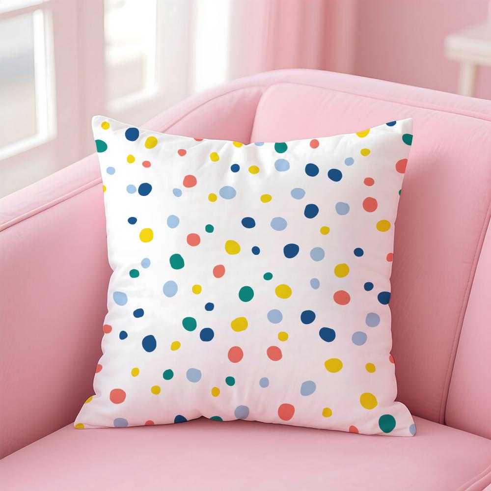 Nordic Simple Floral Polka Dot Plants Art Cushion Cover Pillowcase Short Plush Invisible zipper Room Sofa Cushion Cover