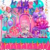 155 Peças Decoração para Festa de Aniversário de Ginástica, Suprimentos para 10 Convidados Mesa de Festa de Ginástica Pratos de Ginástica Toalha de Mesa Banner Aniversário Esportivo Toppers de Cupcake