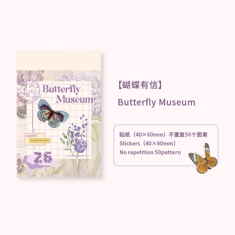 

50pcs Quiet Time Series Retro Mini Decorative Sticker Book DIY Scrapbook Aesthetics Stationery Decor Journal Supplies