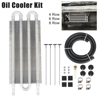 Engine Oil Cooler Auto-manual Transmission Radiator 4/6/8 Row Rear-Differential Cooling System With Rubber Tube Car Condenser