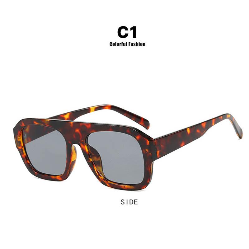 

Vintage Square Sunglasses Women Men Brand Design Leopard Green Sun Glasses Outdoor Driving Glasses Thin Face Sunshade UV400