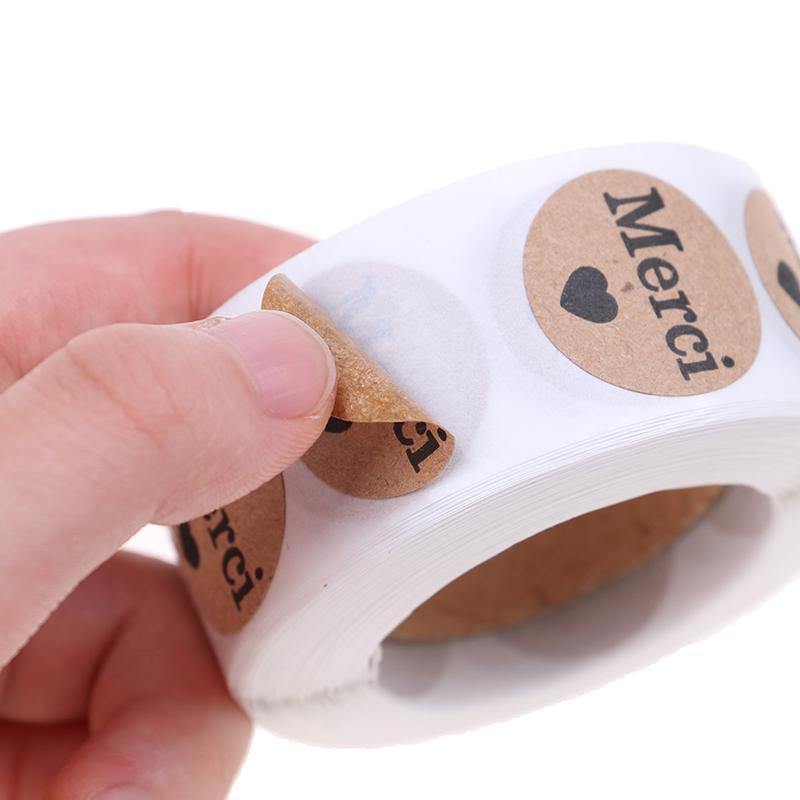 Thank You Stickers Kraft Festival Decorative Stickers Tags Envelope Stickers