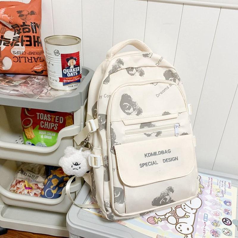 Japanese Style School Bag For Girls Cute And Casual Spacious Nylon Backpack