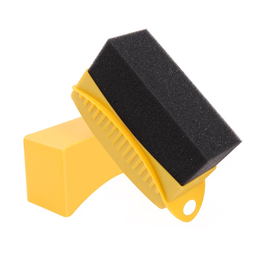 

Губка для полировки колес автомобиля, щетка с воском и крышкой, ABS, мытье, чистка шин, контурная повязка, аппликатор, подушечки, аксессуары жёлтый