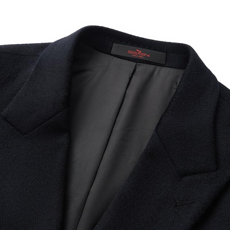 SEPTWOLVES Men's Wool Blend Double-breasted Suit Jacket