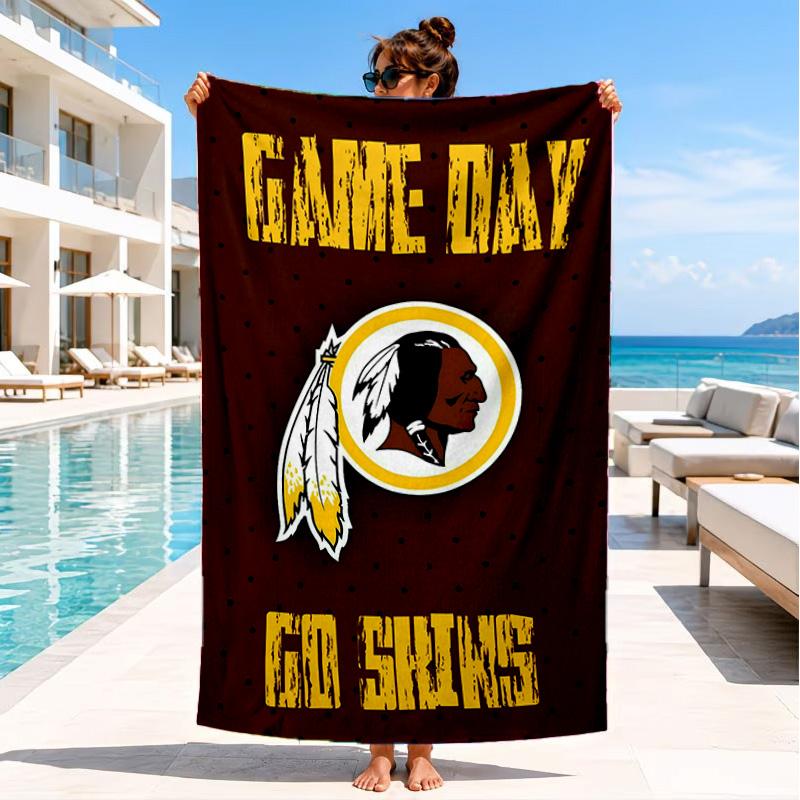 Washington Redskins Beach Towel, Quick-drying, Easy to Care for, Suitable for Both Fitness and Beach Vacations,Sports Essential