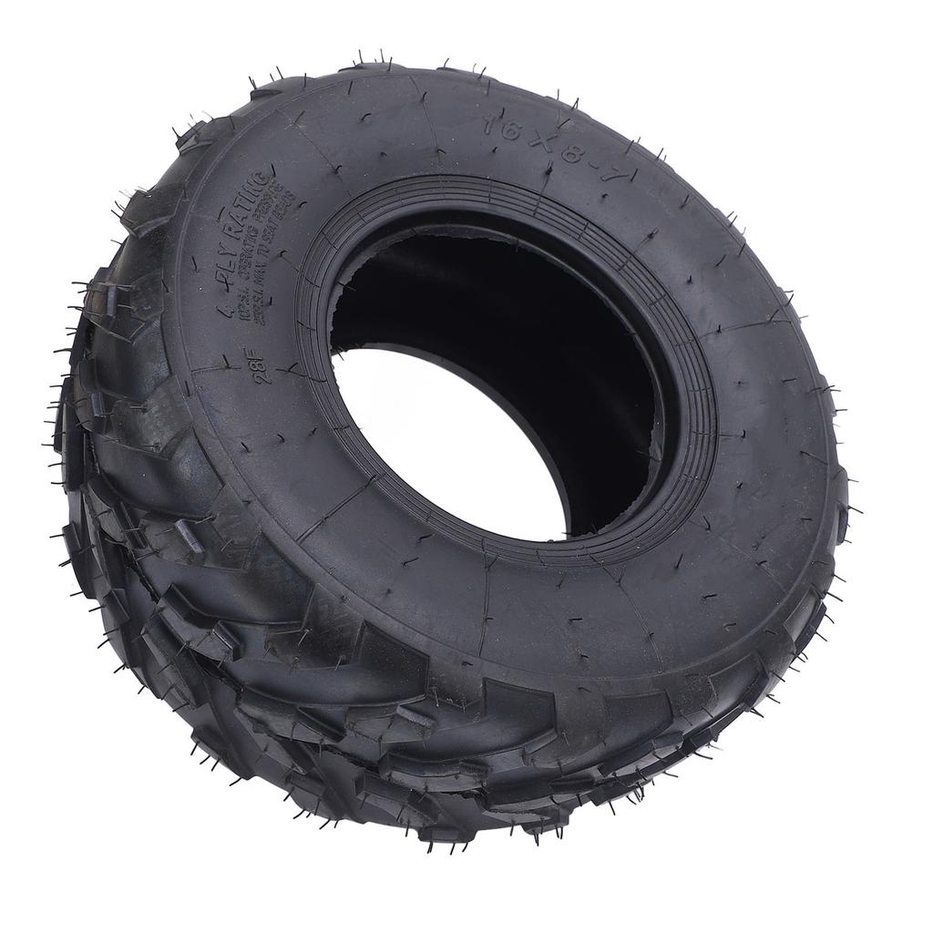 16x8 7 ATV Tire 7 Inch Rubber Anti Slip Enhanced Grip Puncture Resistant Replacement Tire for Quad Off Road Go Kart
