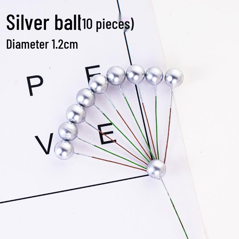 100pcs Cake Toppers: Gold, Silver, and Colorful Balls for Birthday Party Decorations