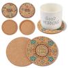 Durable Household Tea Coasters Mug Holder Non-slip Anti-hot Heat Pad Wooden Cup Mat Cork Coasters Heat Resistant