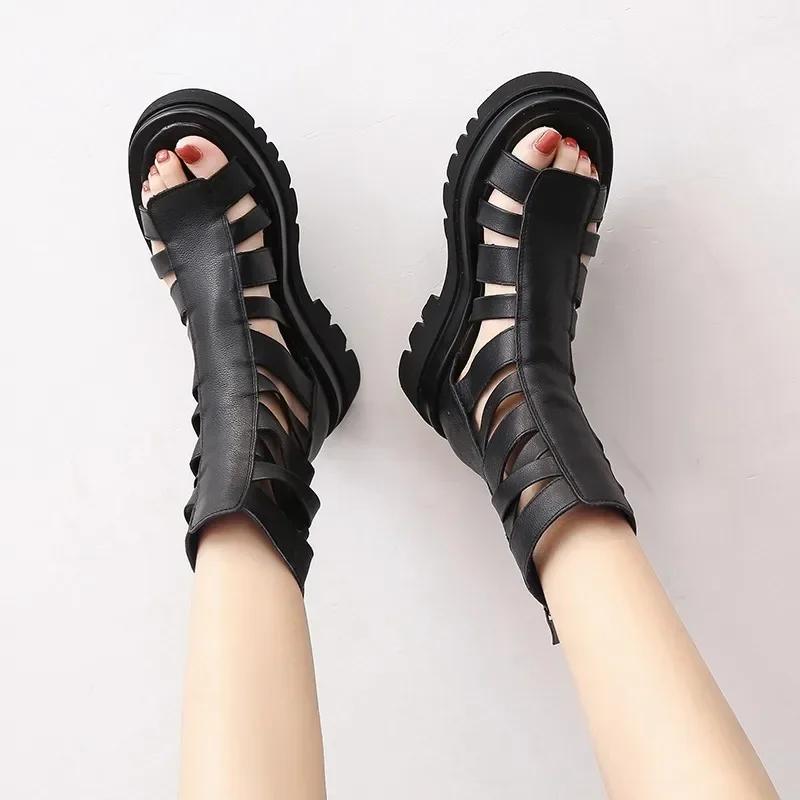 2025 Best-selling High Quality New Fashion Roman Wedge Platform Platform Casual Sandals Women Sneakers