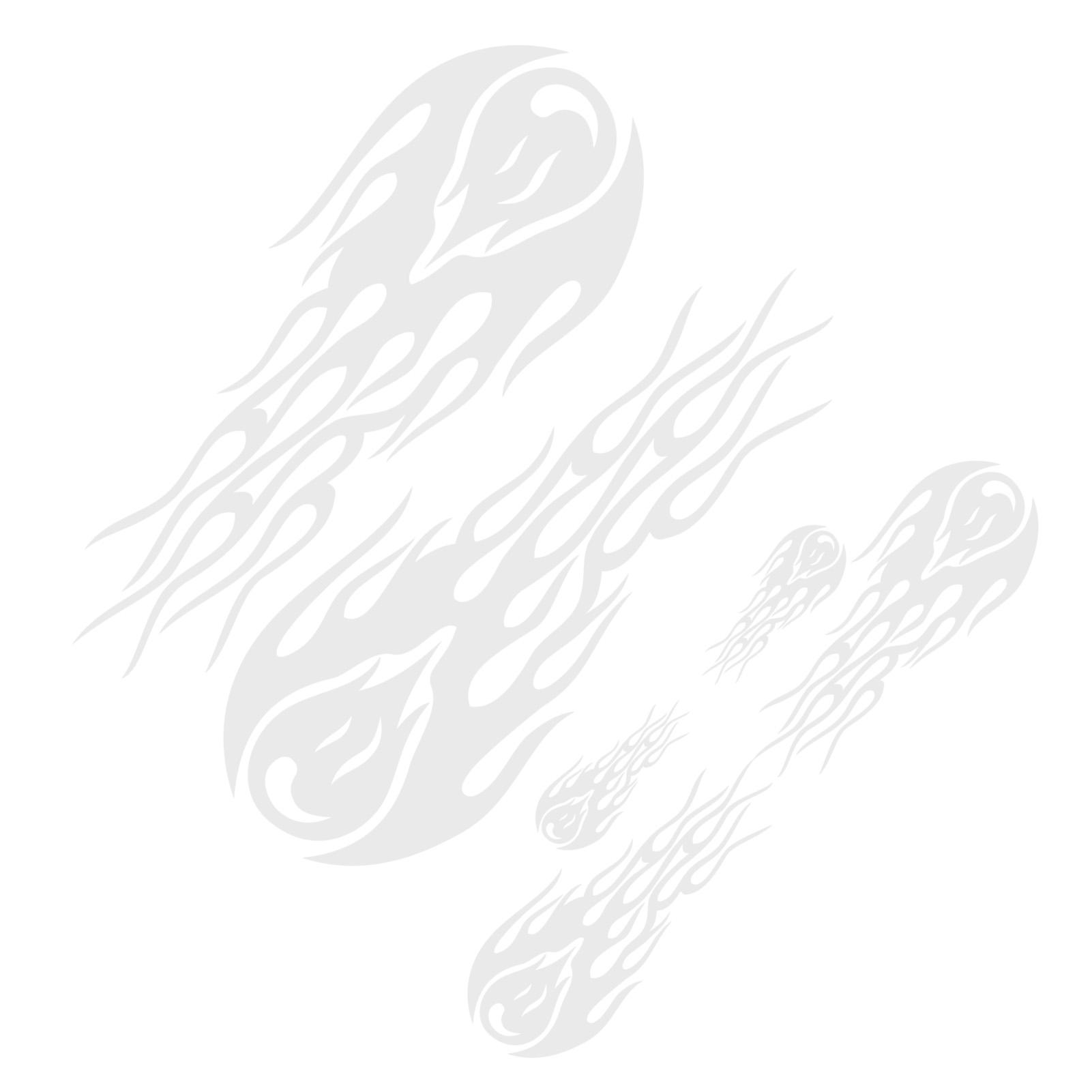 

Наклейка на боковую дверь автомобиля в стиле пламени, водонепроницаемая, самоклеящаяся наклейка на кузов автомобиля для автофургона, яхты, грузовика, пикапа белый