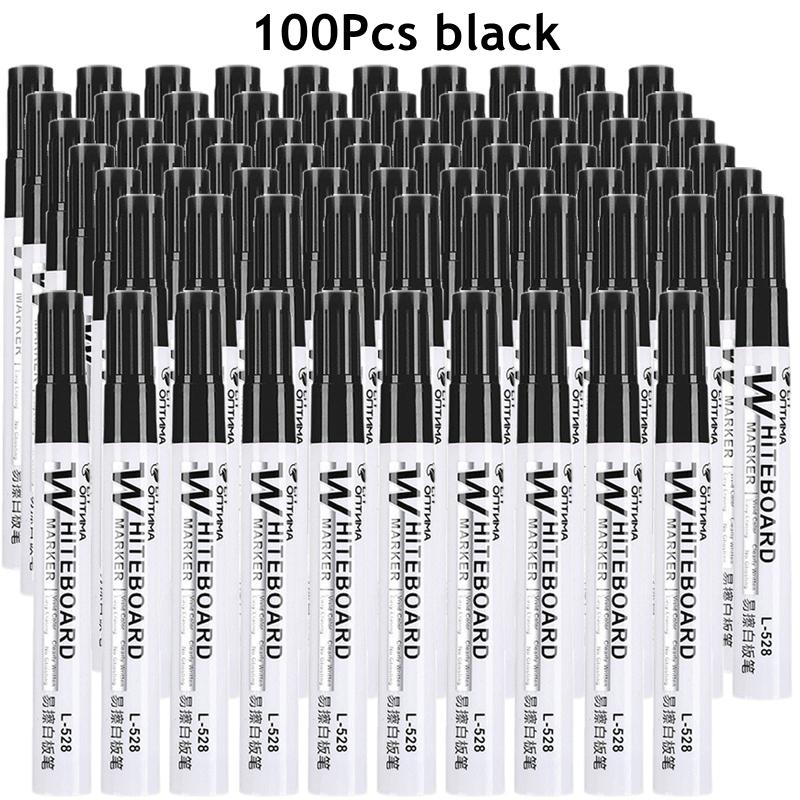 4-100Pcs Erasable Whiteboard Marker Pen Blackboard Marker Teaching Chalk for Glass Office School Stationery White Board Marker