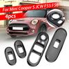 4Pcs Car Window Lifter Switch Control Cober Case Shell Carbon Fiber Stickers For Mini Cooper S JCW F55 F56 Hatchback