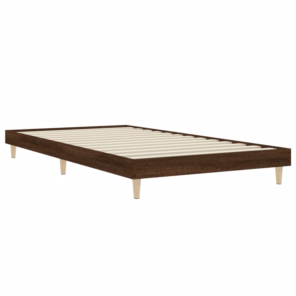 Vidaxl Bed Without Mattress, Brown Oak, 90X200 Cm