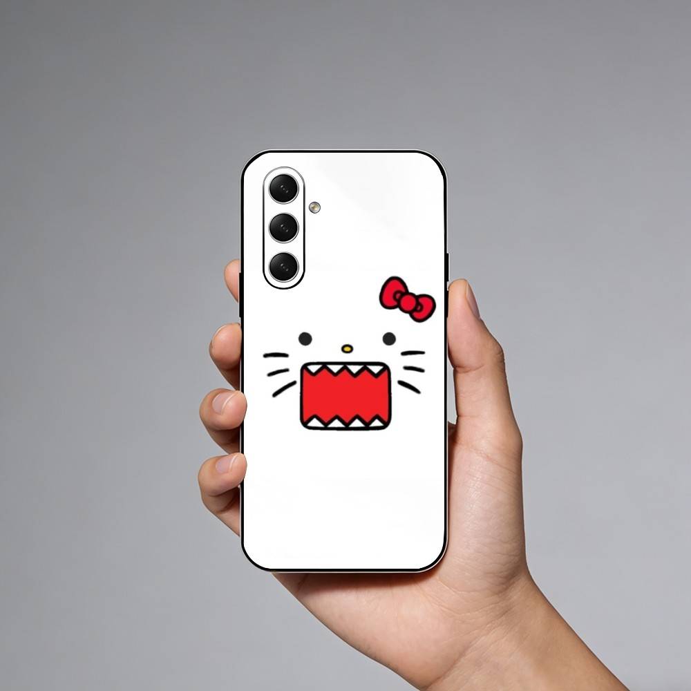 Cute D-Domo-kun Phone Case For Samsung Galaxy A73,A21s,A22,A31,A52,A53,A71,A41Soft Black Shell