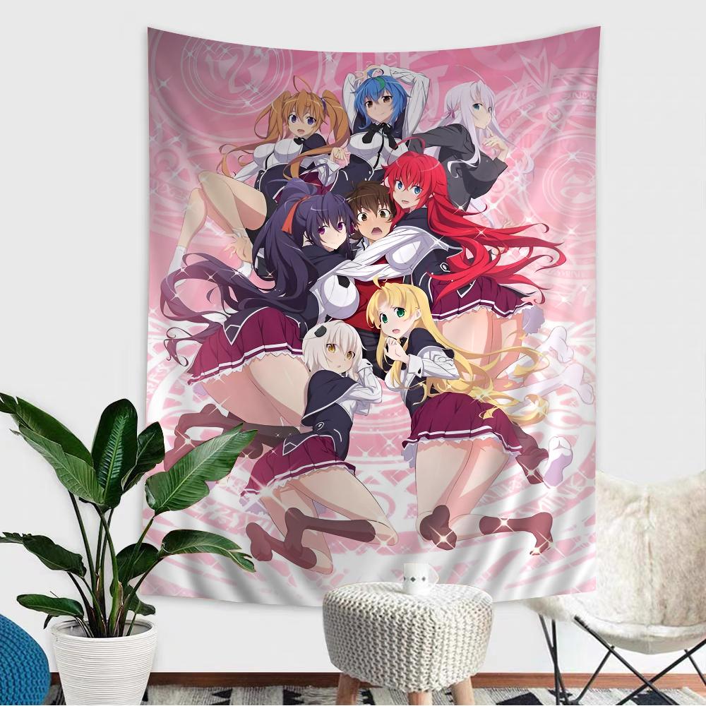 High School DxD DIY Väggbonad Hängande Tarot Hippie Väggmattor Sovsal INS Heminredning