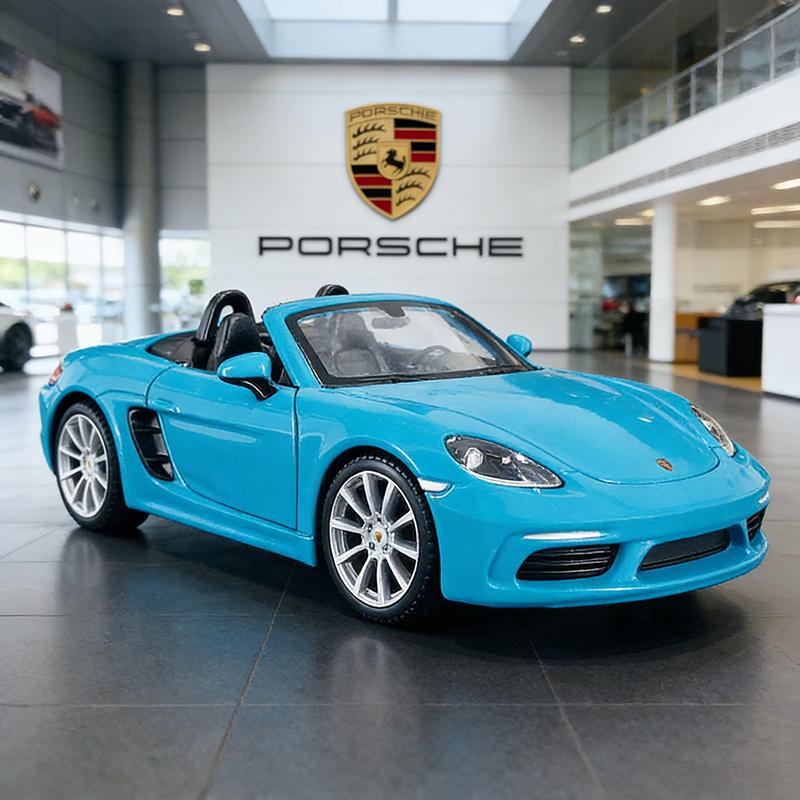 AABKO1 Bburago 1:24 Porsche 718 Boxster Supercar Leichtmetallauto Druckgussmodelle & Spielzeugfahrzeuge Automodell Miniatur-Maßstabsmodellauto Für Kinder
