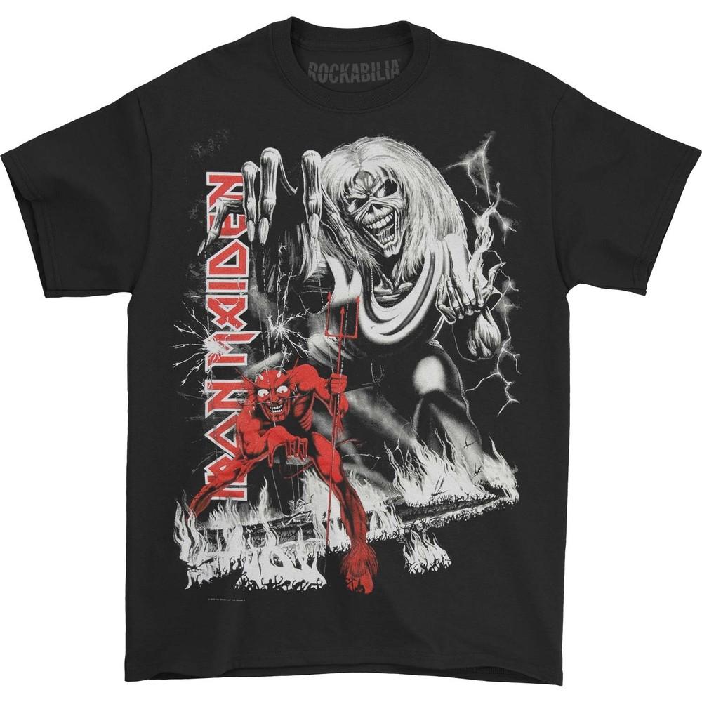 Iron Maiden Number Of The Beast Jumbo T-shirt Large Black Unisex T-Shirt XXXL