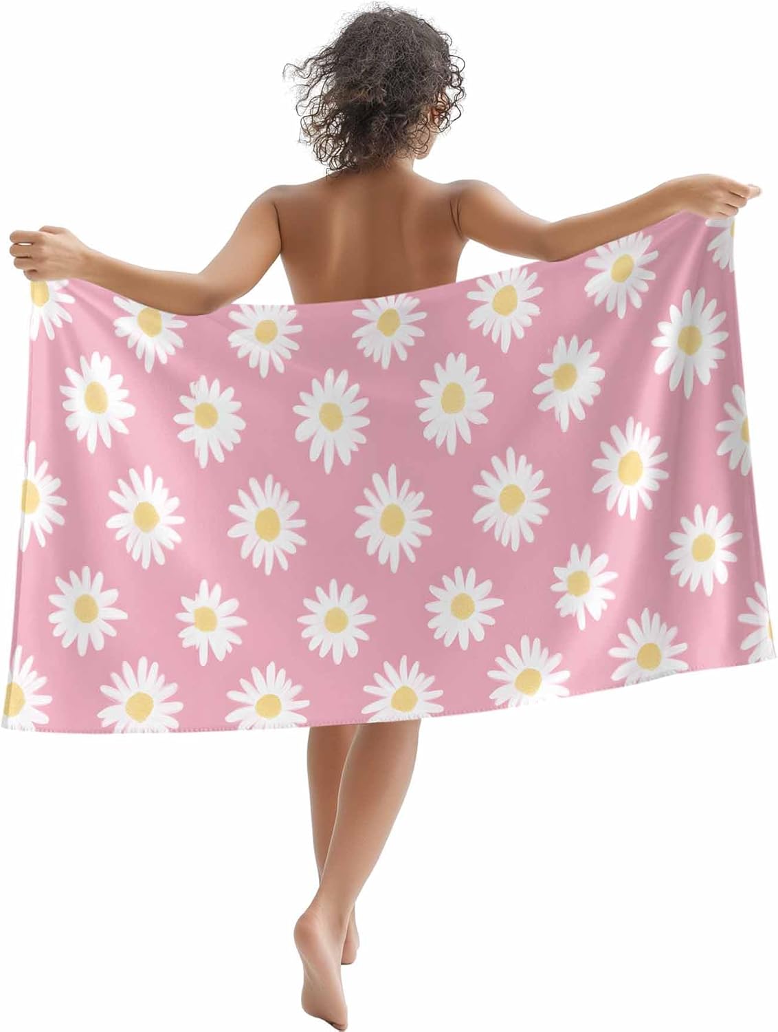 

Microfiber Beach Towel Oversized, Pink Flowers Classic Art Swimming Pool Towels for Adult, Absorbent Sand Free Lightweight Beach W30*H60(CM)
