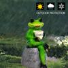 Frog Sitting On Stone Personalized Collectible Frog Statue Mascot Frog  Figurine Garden Decoration