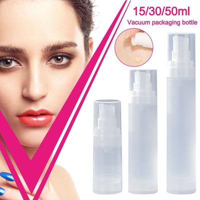 Squeeze Pump Cosmetic Bottle 15/30/50ML Makeup Container Portable Airless Lotion Cream Bottle