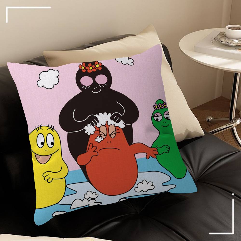 Cartoon Barbapapa CUTE   Pillowcase Toon Gift Cushion Cover Bedroom Home Sofa Chair Seat Decor Pillow Case